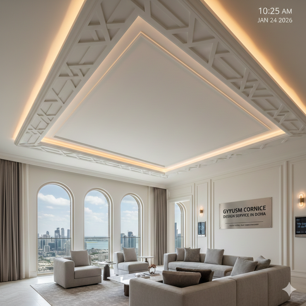 Gypsum Cornice Design Service in Doha